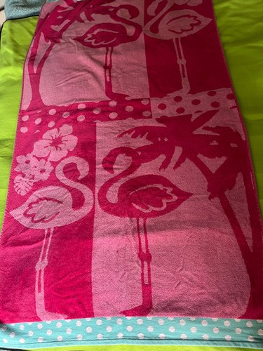 Beach towel pink flamingos 76 - towel,
