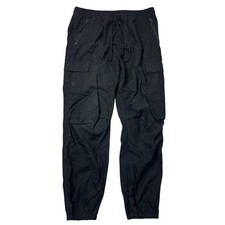 Carhartt WIP Cargo Joggers Cuffed Tracksuit Bottoms Black Mens Large