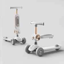 Happy Scooter-Kids Girls/Boys Three Wheeled Light Up and Music(White,Pink,Black)