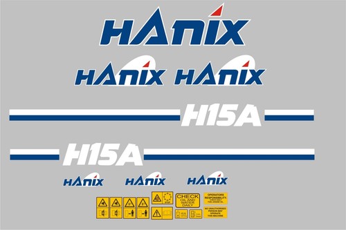 Hanix h15a mini digger decal - hanix,