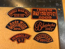 U7-17 MOTORCYCLE PATCH - LOT OF 6 - MIXED BIKE WEEKS