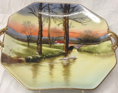 Noritake handled cake plate - handled,