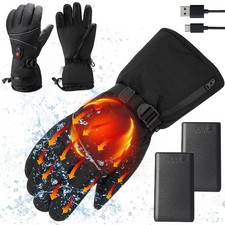 6000mAh Battery Rechargeable Electric Heated Gloves Thermal Motorcycle Gloves
