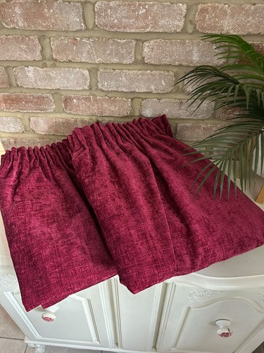 Pair dark red - red, chenille