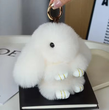 15cm fluffy rabbit - fluffy, pompon