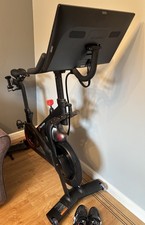 Peloton Exercise Bike with Shoes (45) and Weights - excellent condition