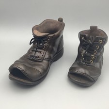 2 Studio Pottery Tony Boots leather look boots 1 medium 1 large real laces