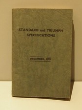 1955 Specification Book for Triumph TR3 Sports, Standard 8, 10, Van & Vanguard 3