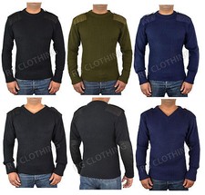 Men's Security Army Doorman Military Nato Jumper Black, Navy, Olive S-4XL