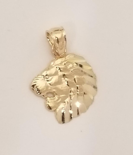 14k solid yellow - 14k, lion
