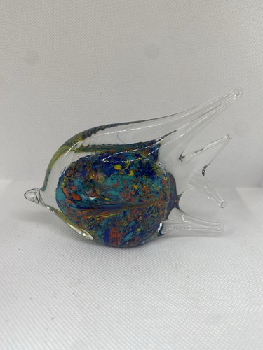Vintage murano glass angelfish - glass,