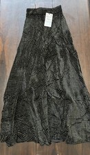 ZARA BLACK VELVET LONG SKIRT