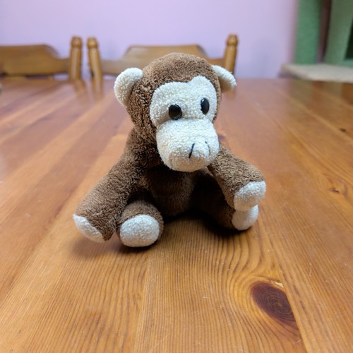 Small brown monkey plush - brown,