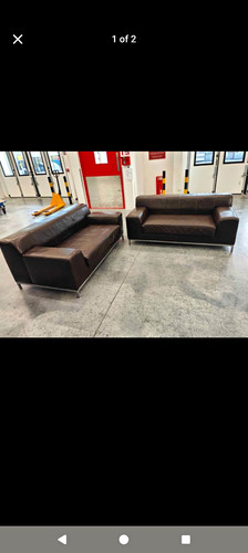 Brown leather piece - brown,