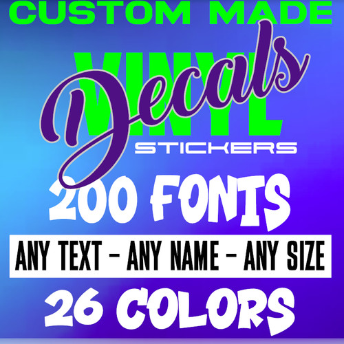 Custom text vinyl - custom,
