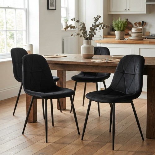 Comfy black velvet dining - velvet,