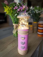 Pink Glitter Fairy House Lamp