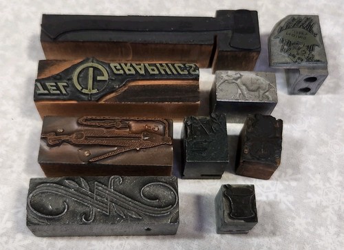 Vintage lot letterpress - of,