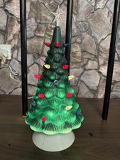 Vintage Plastic Light  Up Christmas Tree Blow Mold