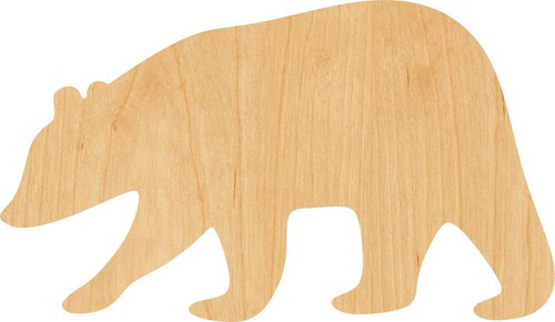 Brown bear laser cut out - laser, wood