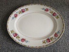 John Maddock Ivory Ware 14 Inch Platter Roses