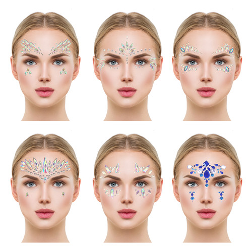 6pk face crystal - crystal, eye