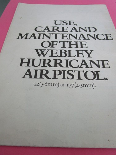 Webley hurricane air pistol - webley,