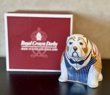 Royal Crown Derby Paperweight Winston Churchill Bulldog