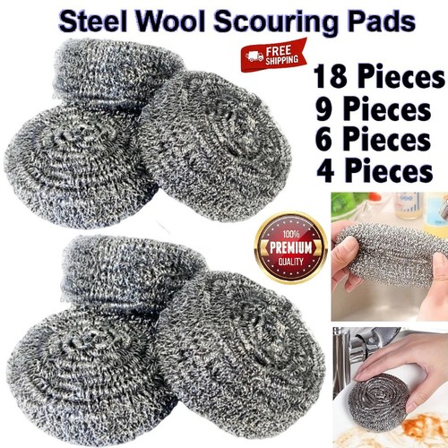 Steel wool scouring pads - steel,