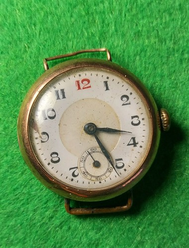 Ww1 trench watch 9ct gold - trench,