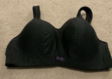Panache Sports Black Purple High impact Size 36C fitness running supportive good