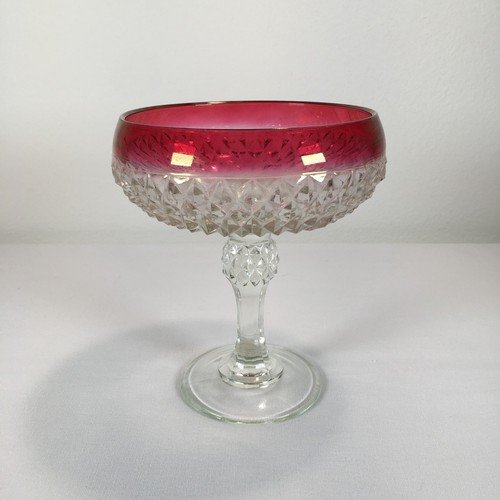 Vtg indian glass cranberry - indian,