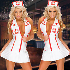 Women Sexy Lingerie Cosplay Costume French Maid Nurse Uniform Outfit Fancy Dress