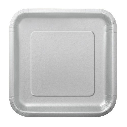 Square paper disposable plates - square,