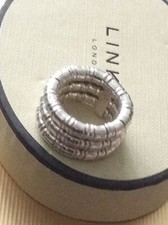 Links Of London All Sorts 3 Rows Ring size P  Sterling Silver Vintage Rare