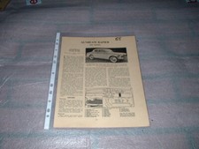SUNBEAM RAPIER MOTOR TRADER SERVICE INFORMATION SHEETS. FREE U.K. POST