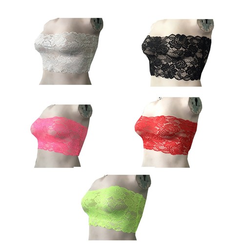 New womens lace strapless - , boob