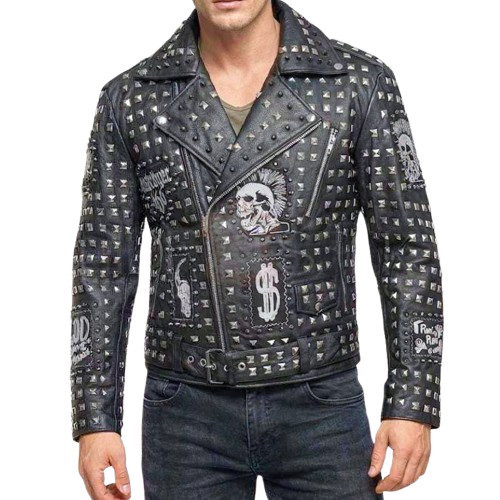 Men handmade biker leather - men's,