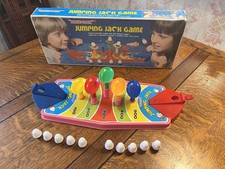 Vintage Blue Box Toys Jumping Jack Skill Game Made In Hong Kong 