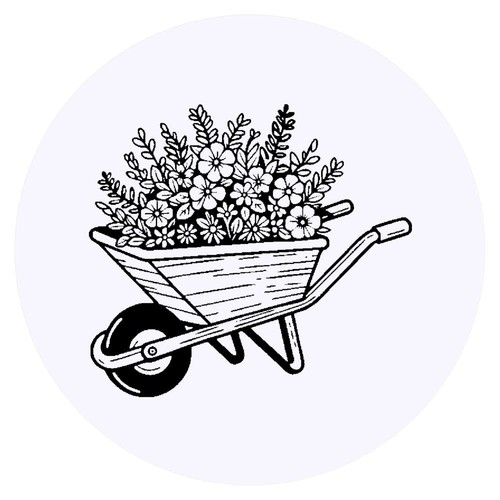 Wheelbarrow planter - 24, 'wheelbarrow