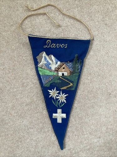 Swiss pennant flag davos - flag,