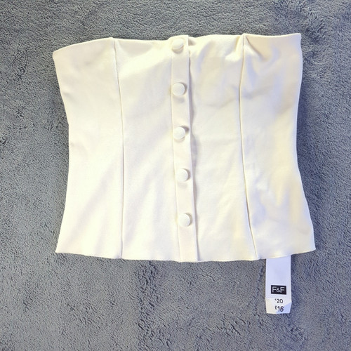 Tesco womens cream bandeau - f&f,