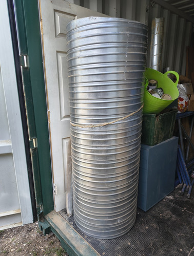 Galvanised ribbed metal - galvanised,