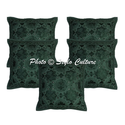 Embroidered cushion cover - embroidered,