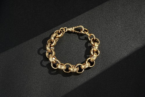 Mens 9ct gold filled ornate - gold,