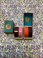 Birmite Set Of 4 Vintage Bakelite Napkin Rings, Boxed, 1930s Art Deco