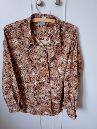 Ladies patra silk - blend, brown