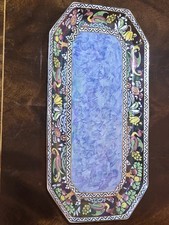 Antique Newhall Boumier Ware Floral Bird Tray Hand-Painted c.1920 - 12.5" Long