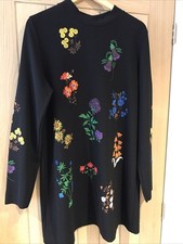 Zara black embroidered dress size XL￼14/16