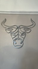 Silver Bull Geometric Metal